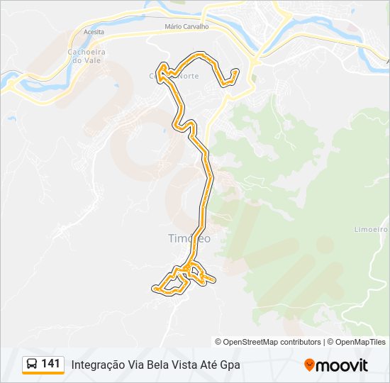 141 Bus Line Map