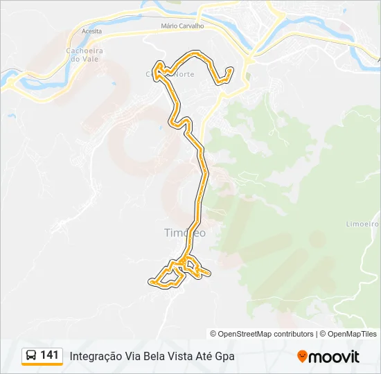 141 Bus Line Map