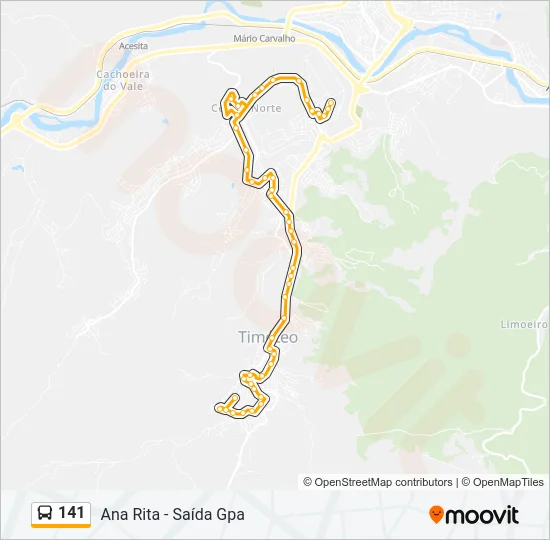 141 Bus Line Map