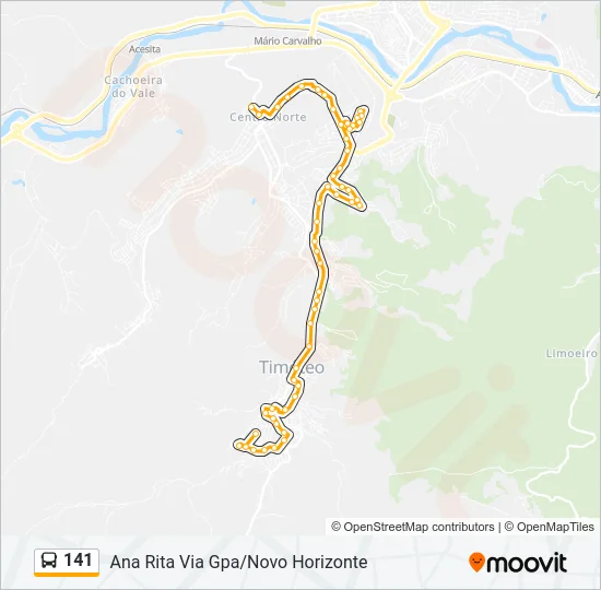 141 Bus Line Map