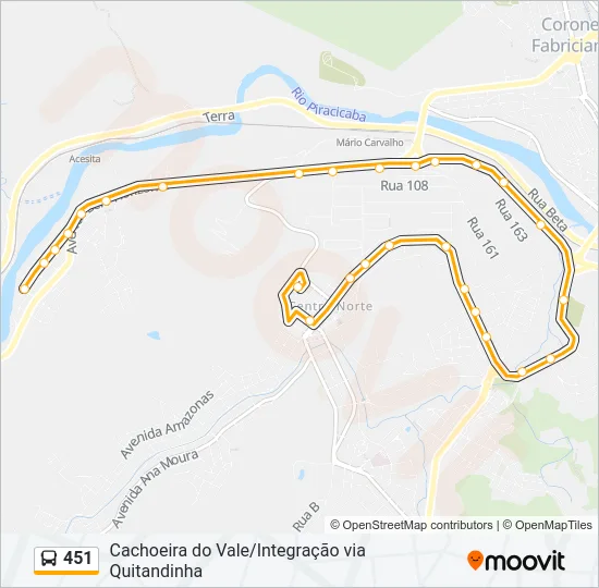 451 Bus Line Map