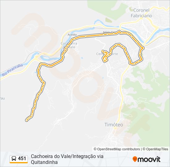 451 bus Line Map