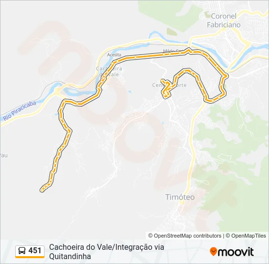 451 Bus Line Map