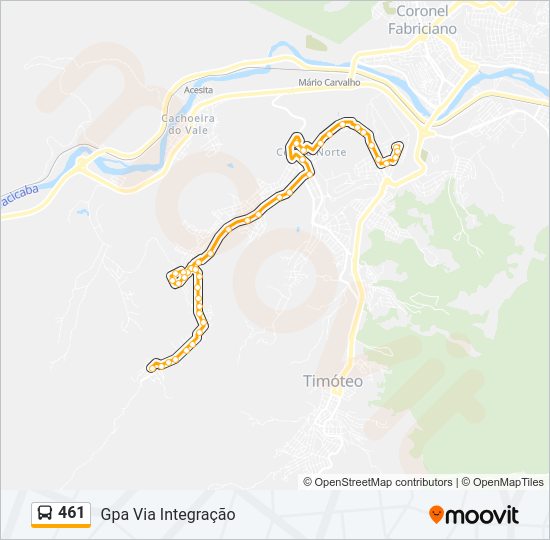 461 Bus Line Map