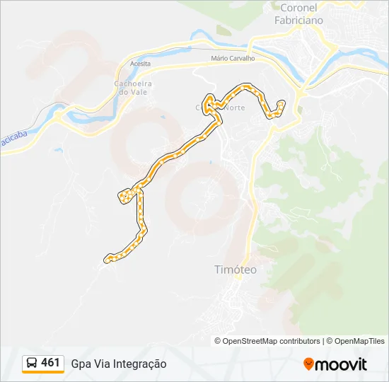 461 Bus Line Map