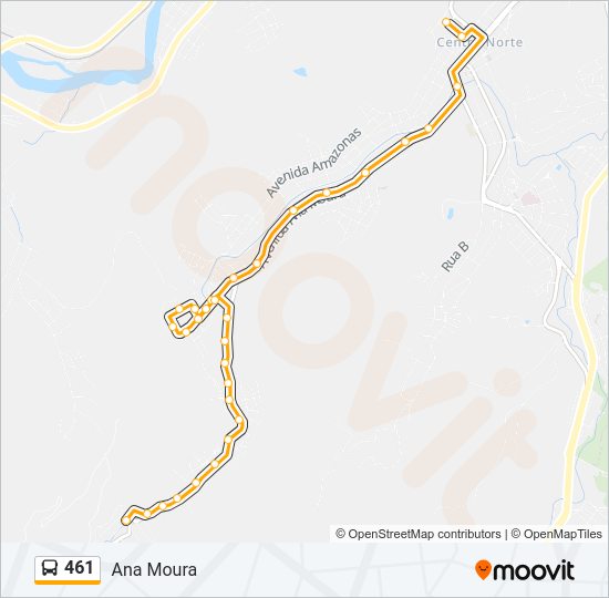 Mapa de 461 de autobús