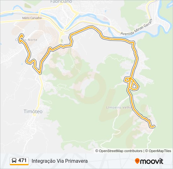 471 Bus Line Map