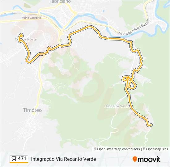 471 Bus Line Map