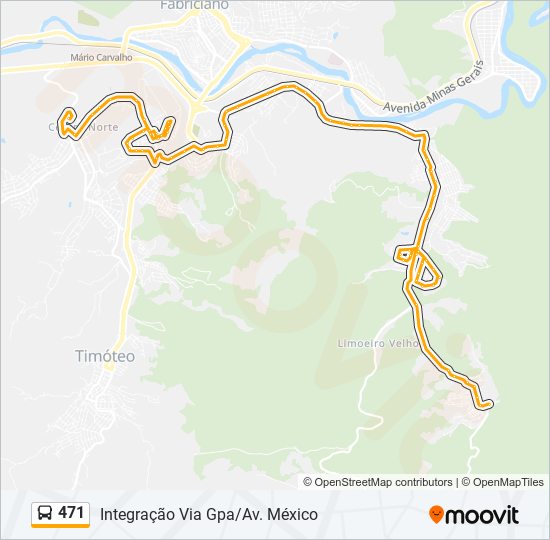 471 bus Line Map