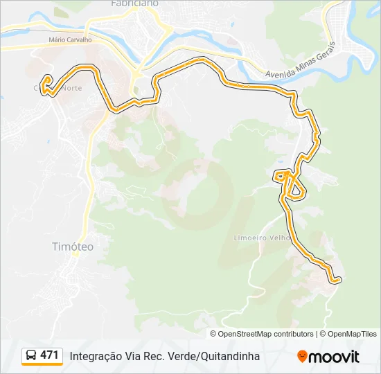 471 Bus Line Map