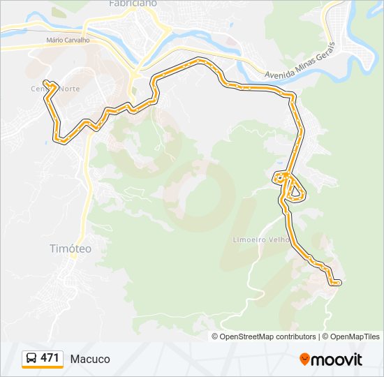 471 Bus Line Map