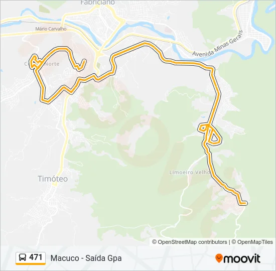 471 Bus Line Map