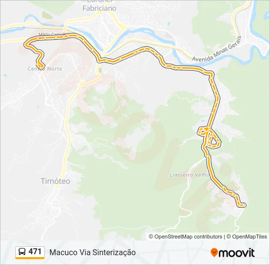 471 Bus Line Map