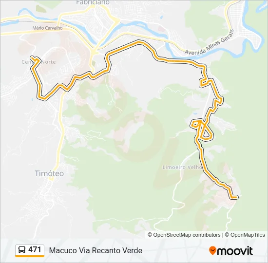 471 Bus Line Map