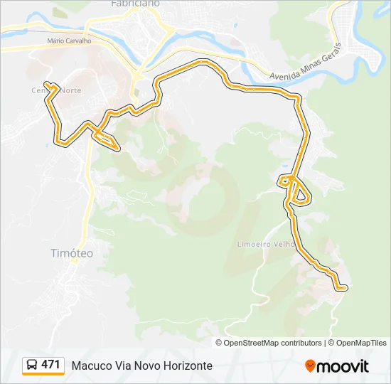 471 Bus Line Map