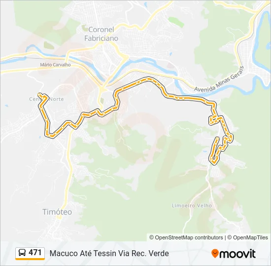 471 Bus Line Map