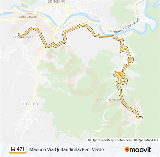 471 Bus Line Map