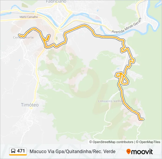 471 Bus Line Map