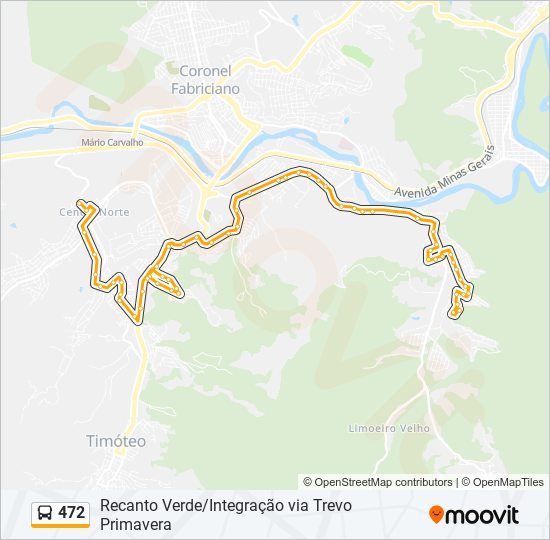 472 bus Line Map