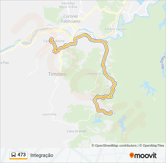 473 Bus Line Map