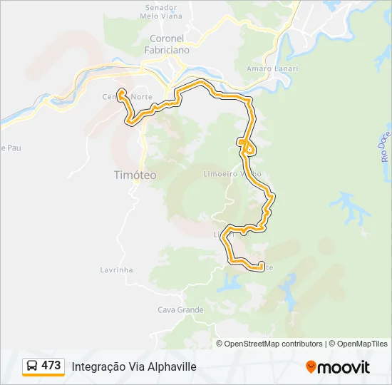 473 Bus Line Map