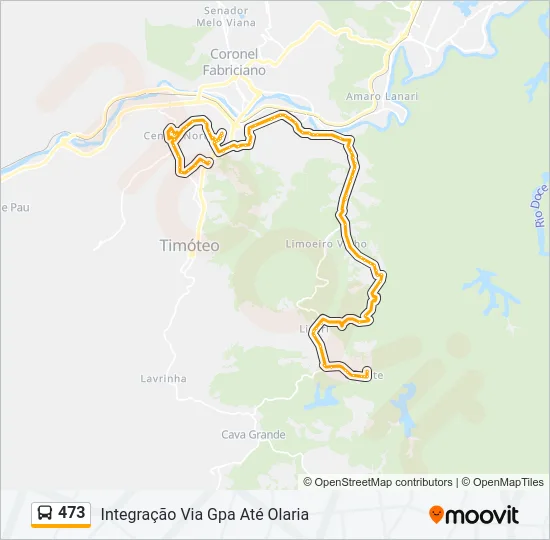 473 Bus Line Map