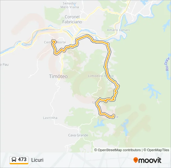 473 Bus Line Map
