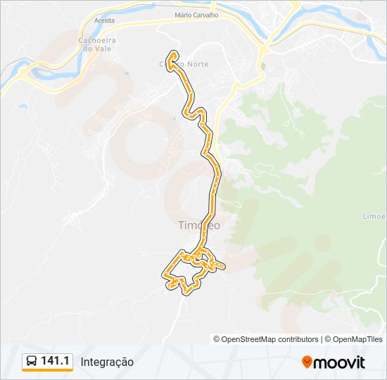 141.1 Bus Line Map