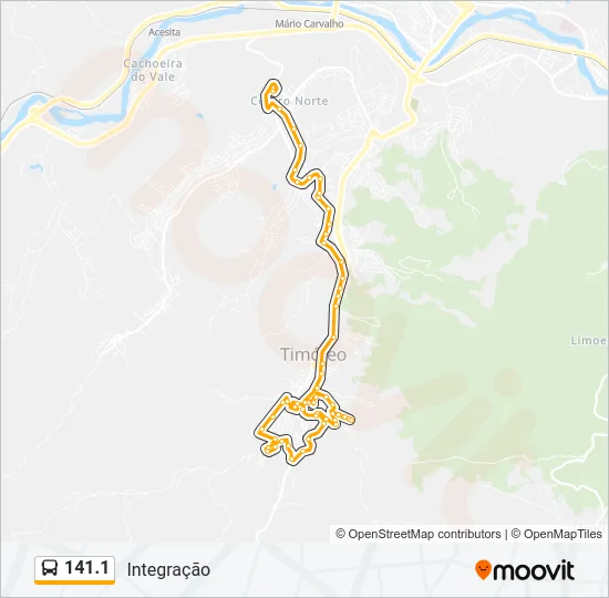 141.1 Bus Line Map