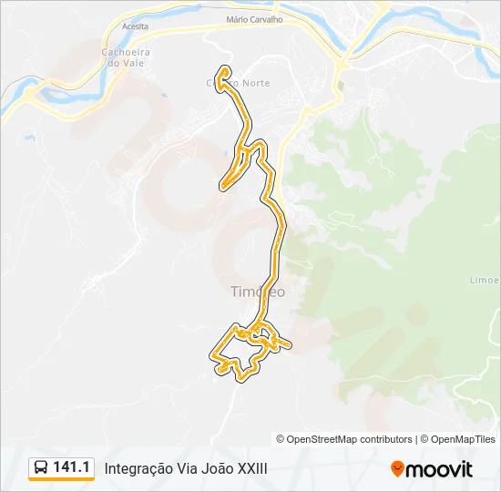141.1 Bus Line Map