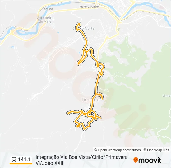 141.1 Bus Line Map