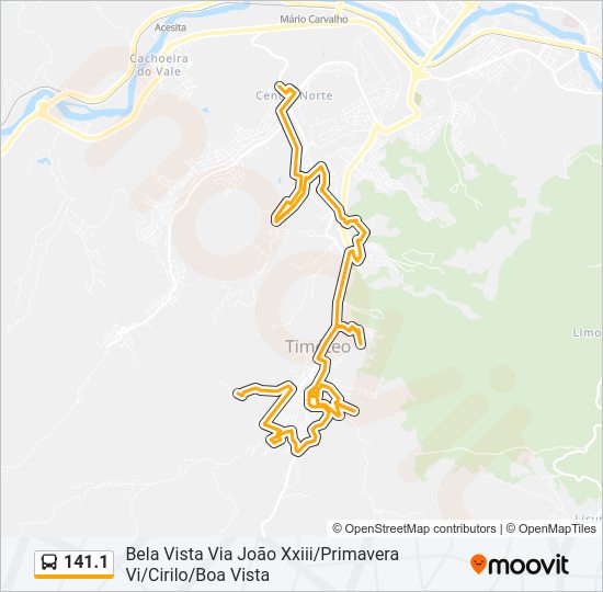 141.1 Bus Line Map