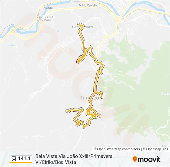 141.1 Bus Line Map