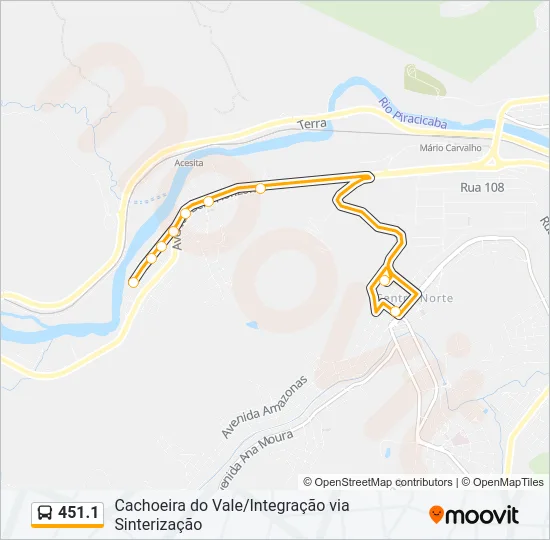 451.1 Bus Line Map