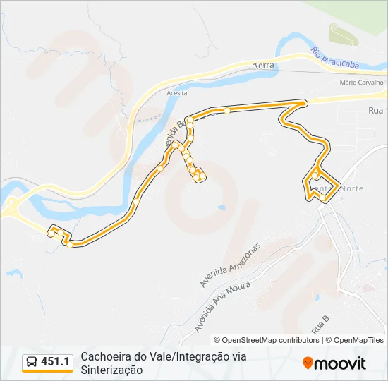 451.1 Bus Line Map
