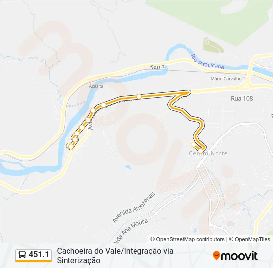 451.1 Bus Line Map