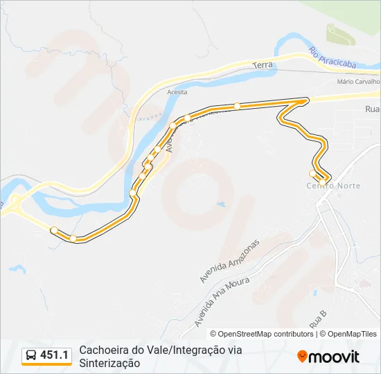 451.1 Bus Line Map