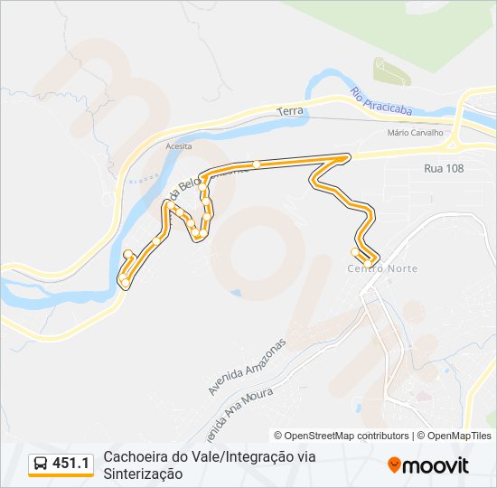 451.1 Bus Line Map