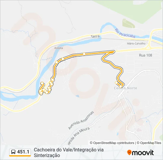 451.1 Bus Line Map
