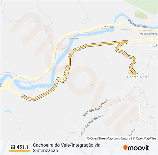 451.1 Bus Line Map
