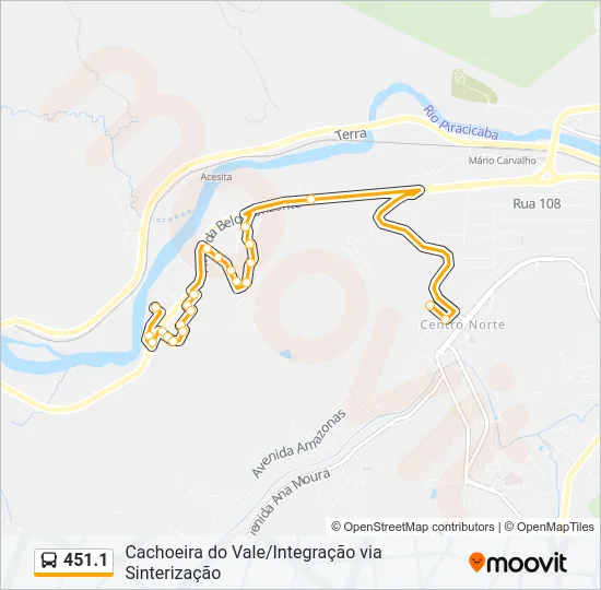 451.1 Bus Line Map