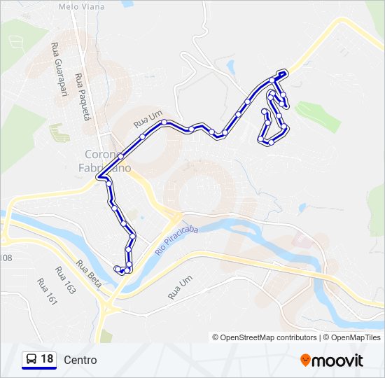 18 Bus Line Map