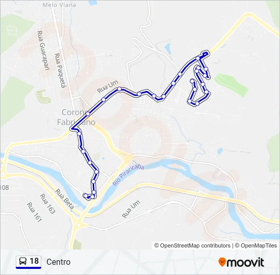 18 Bus Line Map