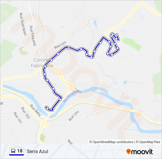 18 Bus Line Map