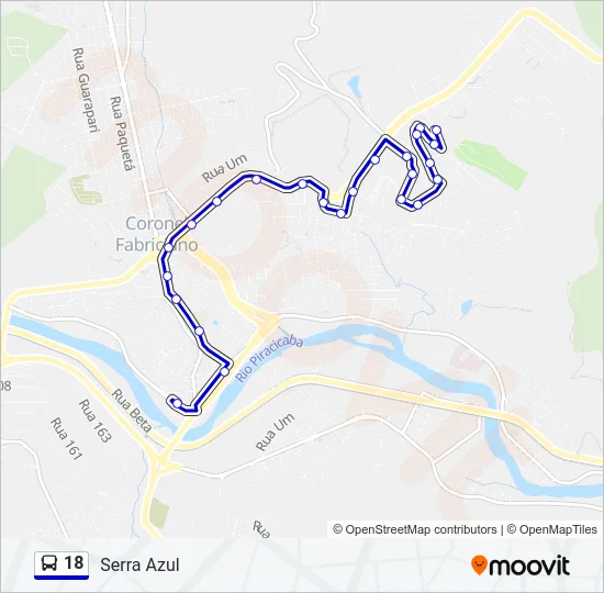 18 Bus Line Map
