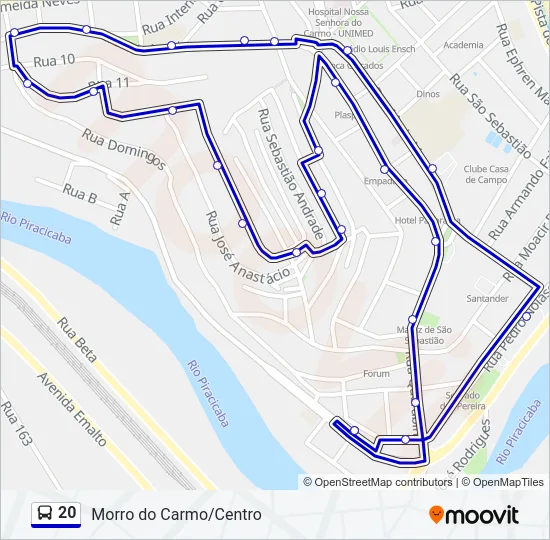 20 Bus Line Map