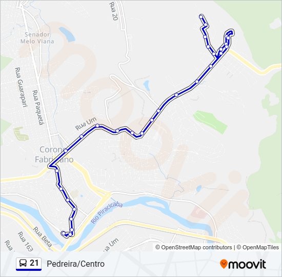 21 Bus Line Map