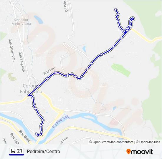 21 Bus Line Map