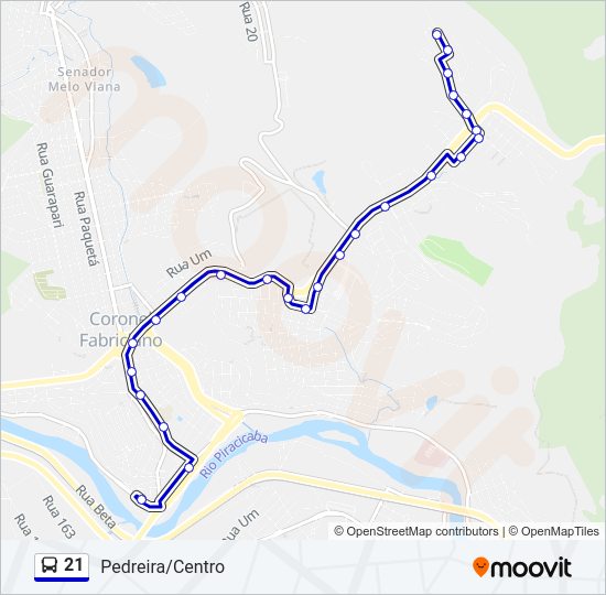 21 Bus Line Map