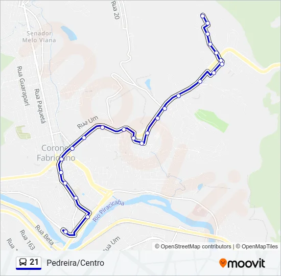 21 Bus Line Map